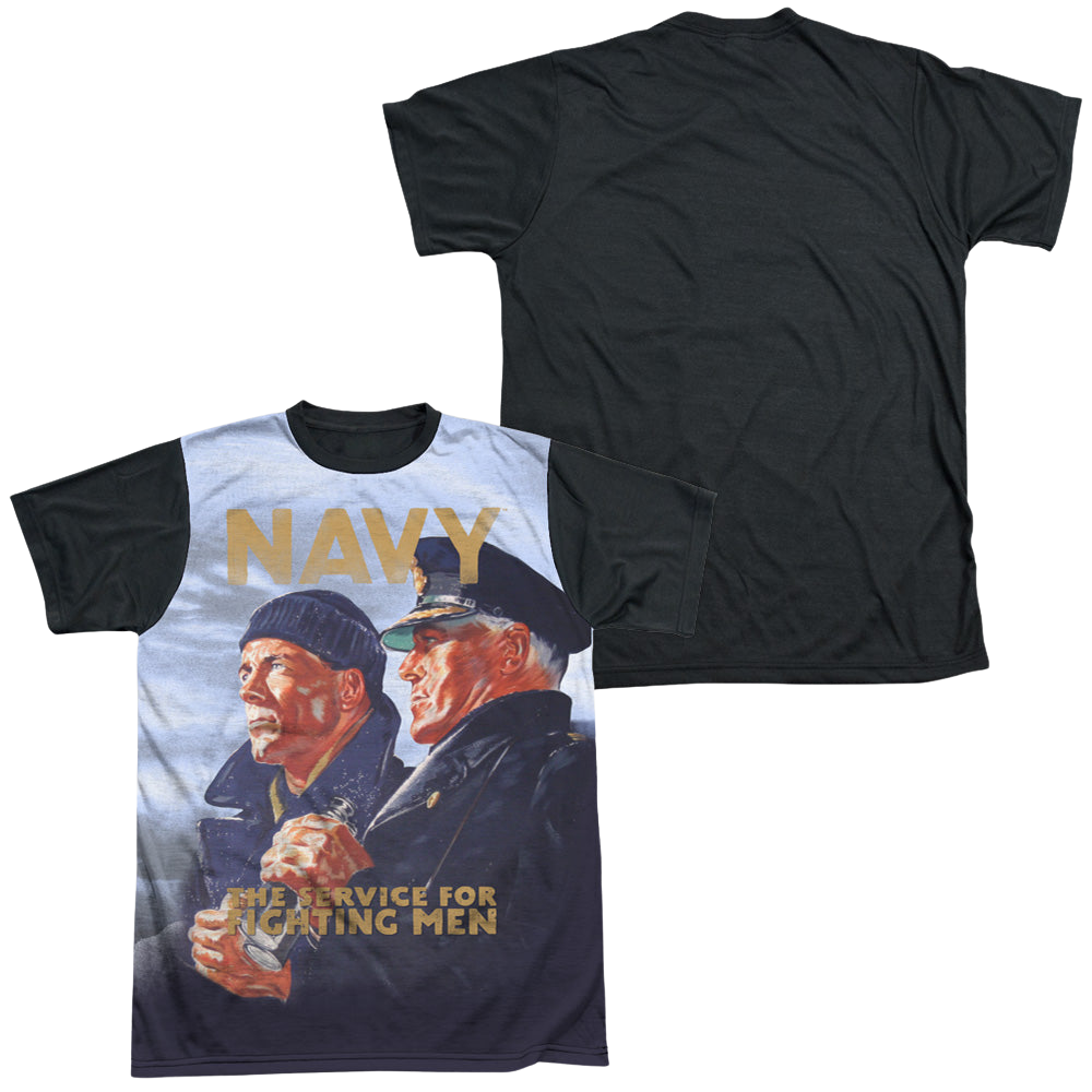 U.S. Navy Long Gaze - Men's Black Back T-Shirt Men's Black Back T-Shirt U.S. Navy