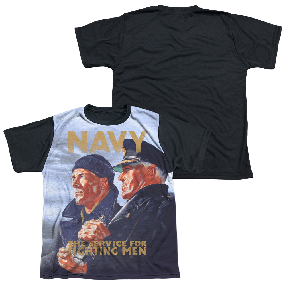 U.S. Navy Long Gaze - Youth Black Back T-Shirt Youth Black Back T-Shirt (Ages 8-12) U.S. Navy