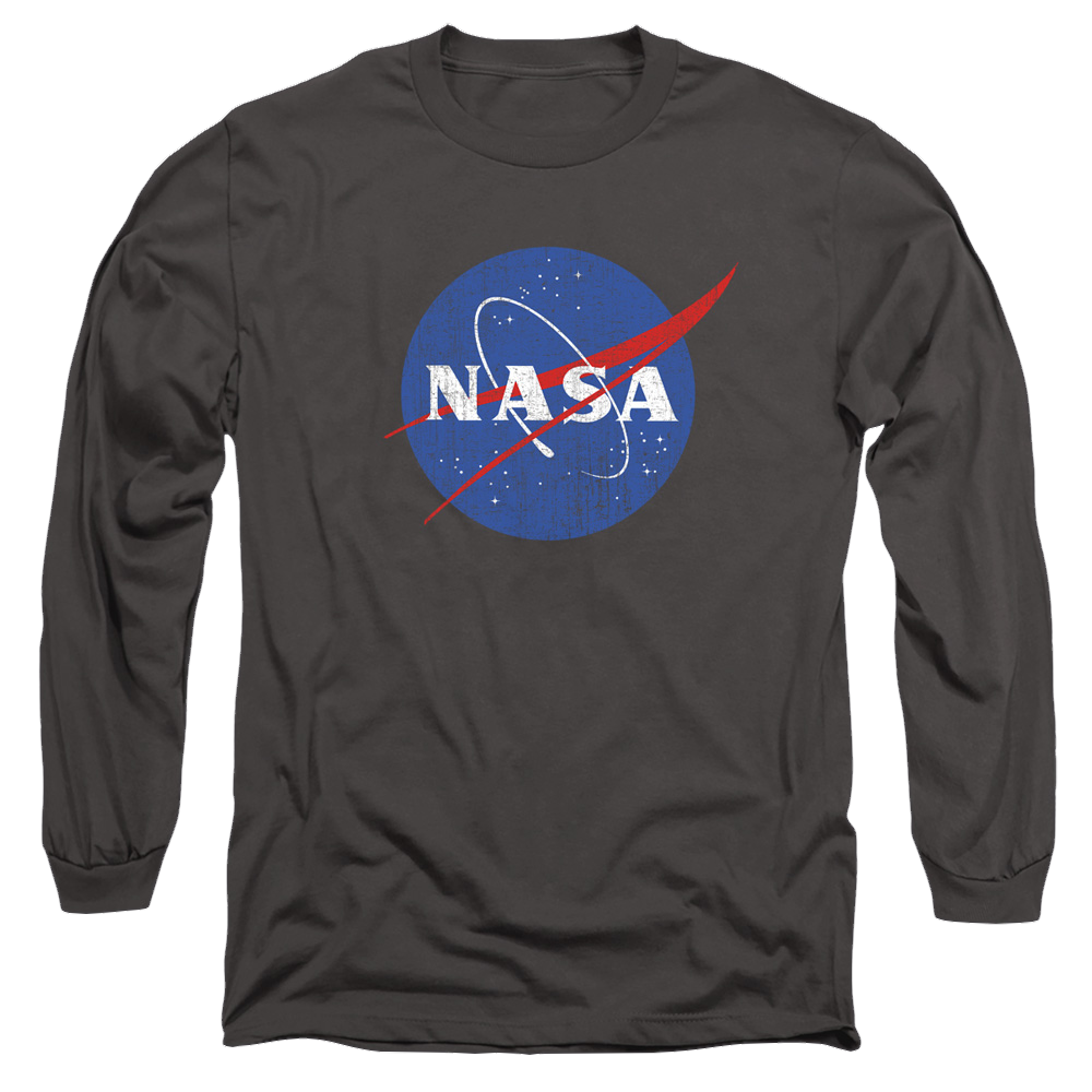 NASA Meatball Logo Distressed - Men's Long Sleeve T-Shirt Men's Long Sleeve T-Shirt NASA