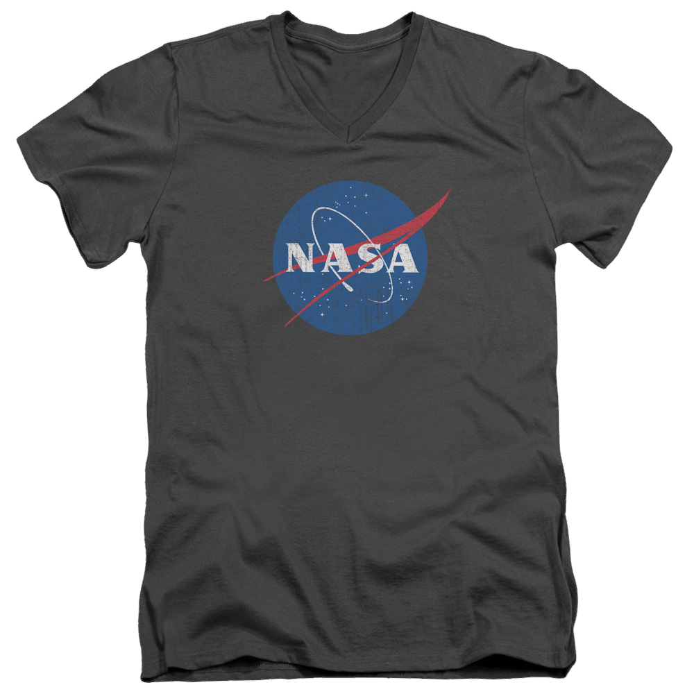 NASA Meatball Logo Distressed - Men's V-Neck T-Shirt Men's V-Neck T-Shirt NASA