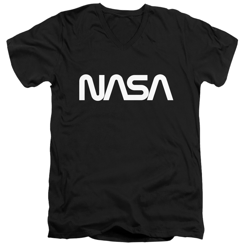 Nasa Worm Logo - Men's V-Neck T-Shirt Men's V-Neck T-Shirt NASA