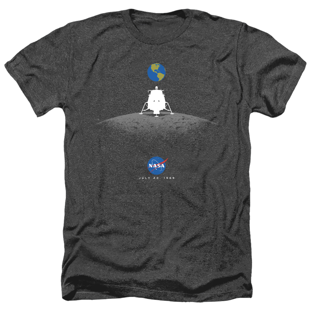 Nasa Moon Landing Simple - Men's Heather T-Shirt Men's Heather T-Shirt NASA