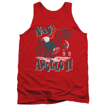 Red men's tank with NASA Apollo 11 graphic