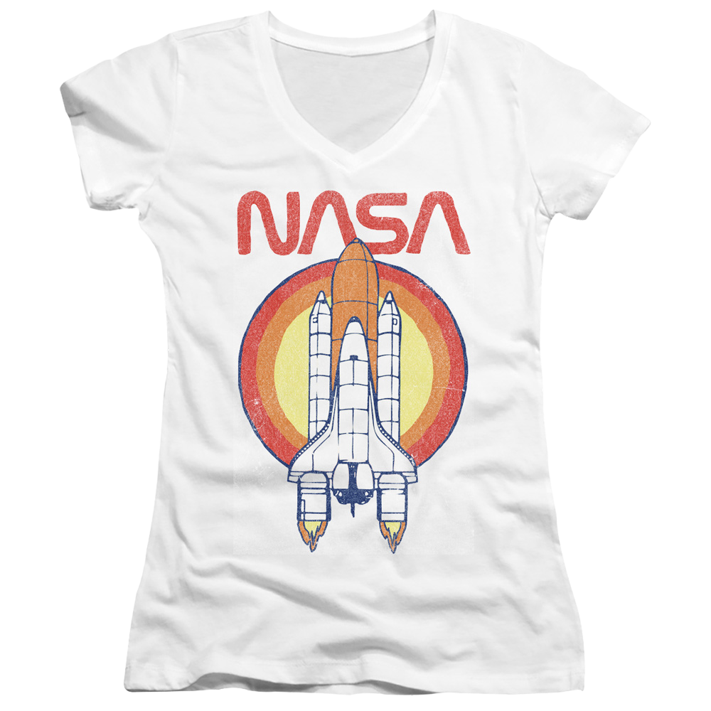 Nasa Shuttle Circle - Juniors V-Neck T-Shirt Juniors V-Neck T-Shirt NASA