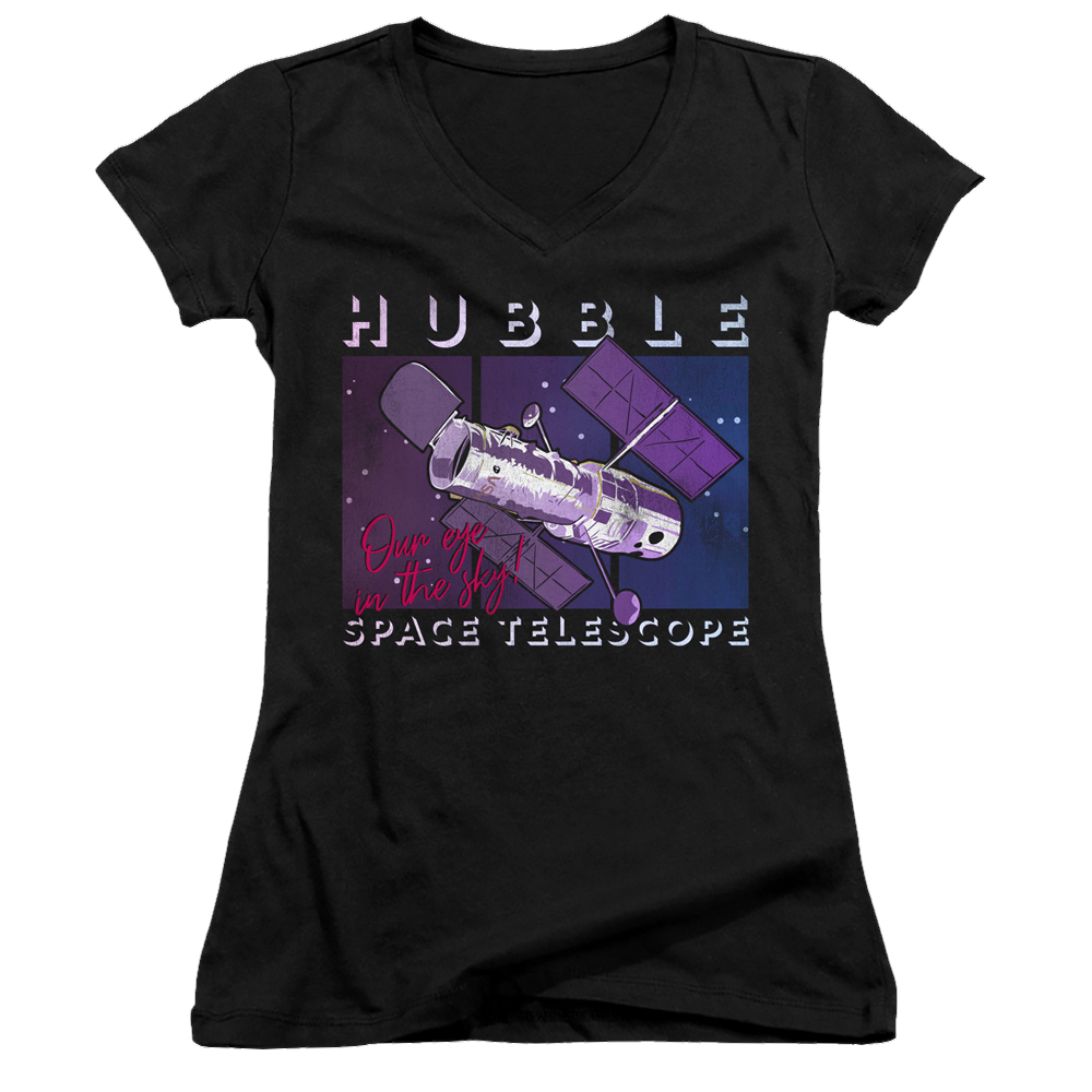 Nasa Eye In The Sky - Juniors V-Neck T-Shirt Juniors V-Neck T-Shirt NASA