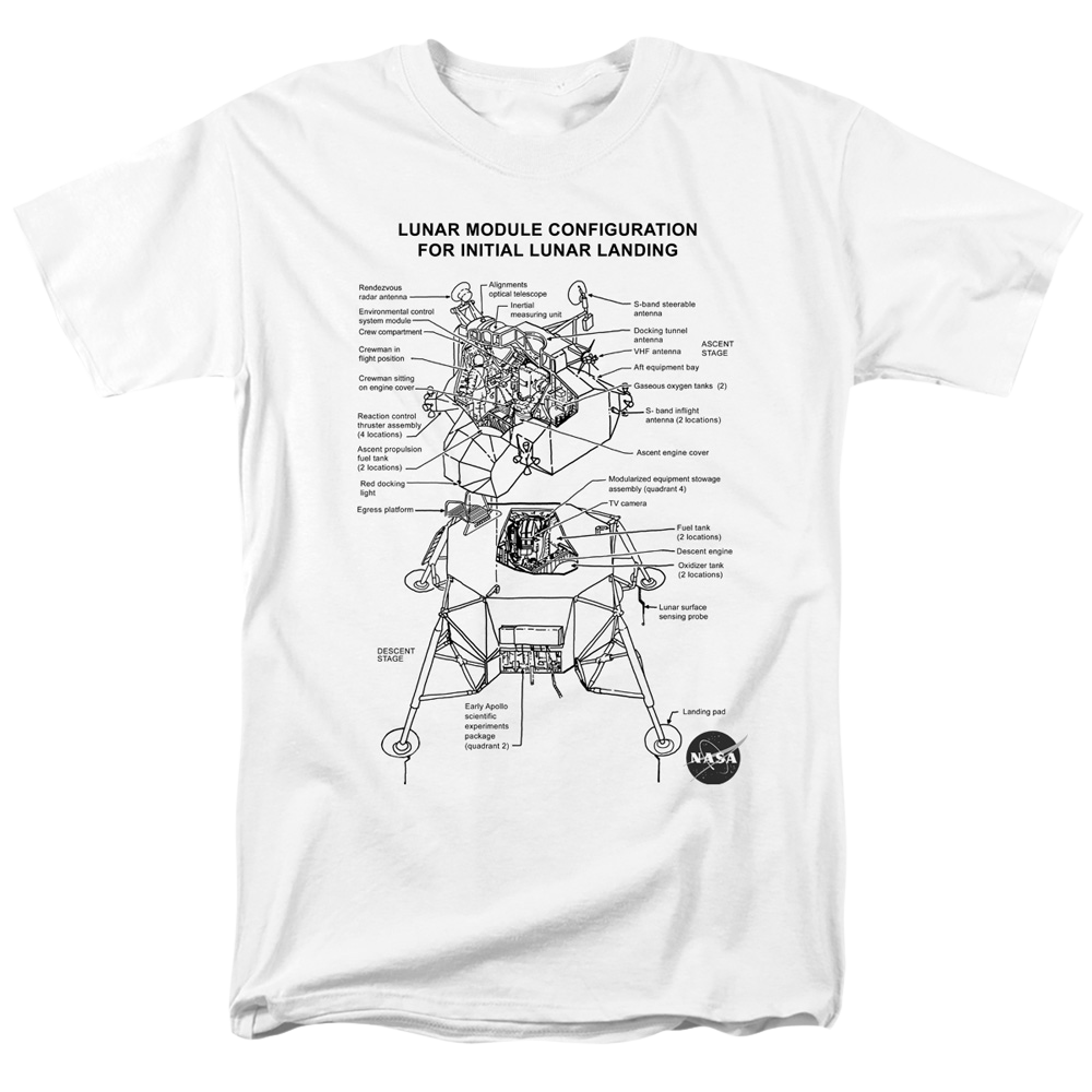 Nasa Lunar Module Digram - Men's Regular Fit T-Shirt Men's Regular Fit T-Shirt NASA