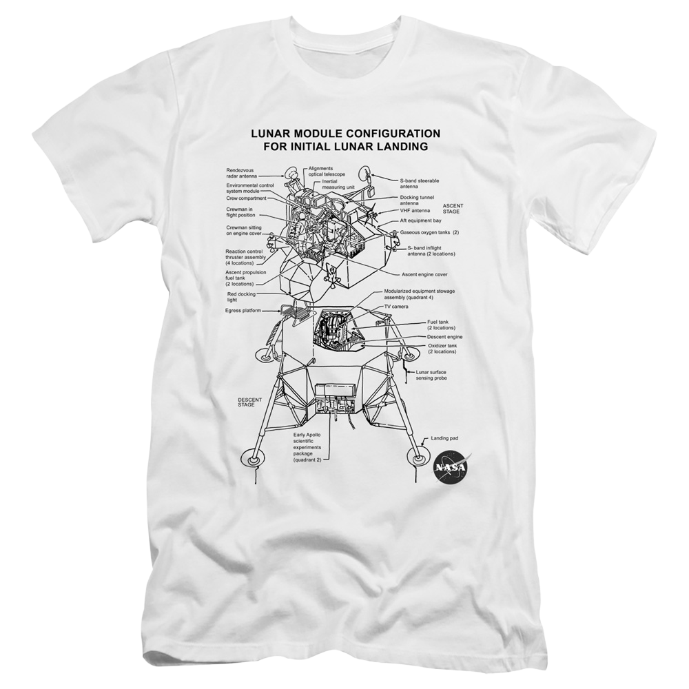 Nasa Lunar Module Digram - Men's Premium Slim Fit T-Shirt Men's Premium Slim Fit T-Shirt NASA