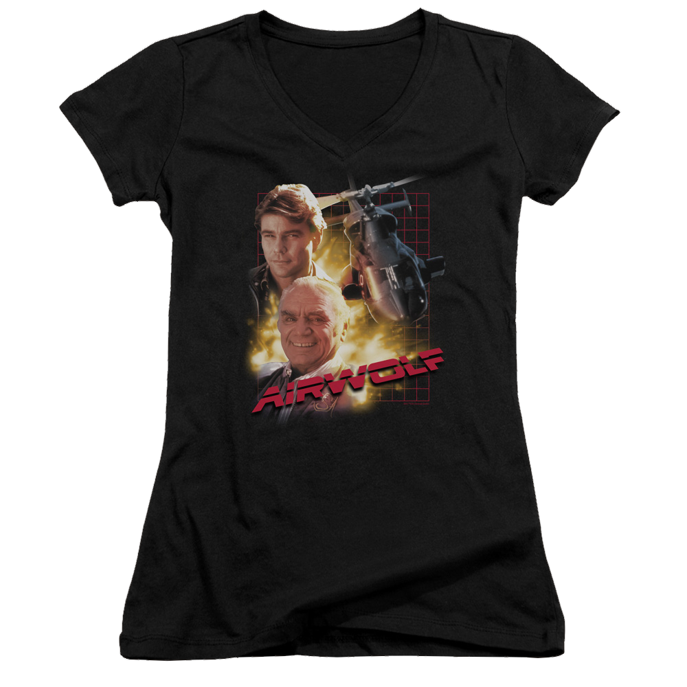 Airwolf Airwolf - Juniors V-Neck T-Shirt Juniors V-Neck T-Shirt Airwolf