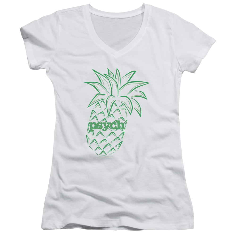 Psych Pineapple - Juniors V-Neck T-Shirt Juniors V-Neck T-Shirt Psych