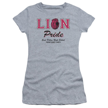 Athletic heather juniors t-shirt with Friday Night Lights Lions Pride graphic