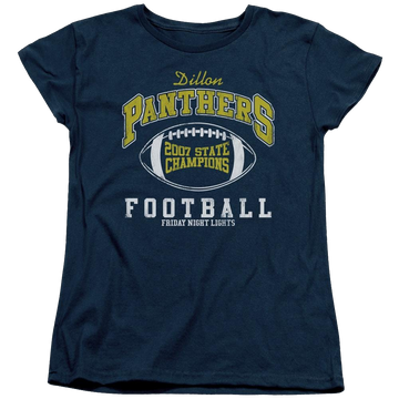 Navy women's t-shirt with Friday Night Lights State Champs graphic