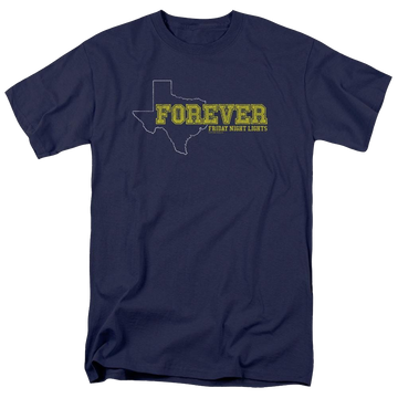 Navy men's regular fit t-shirt with Friday Night Lights Texas Forever graphic