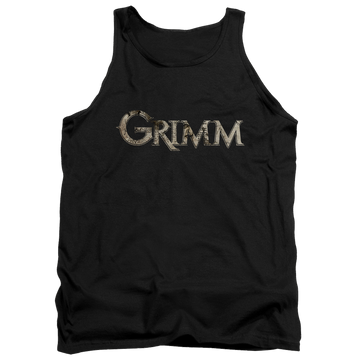 Black men's tank with Grimm Logo graphic