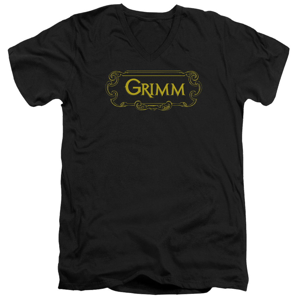 Grimm Plaque Logo - Men's V-Neck T-Shirt Men's V-Neck T-Shirt Grimm