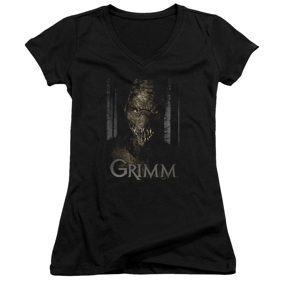 Grimm Chompers - Juniors V-Neck T-Shirt Juniors V-Neck T-Shirt Grimm
