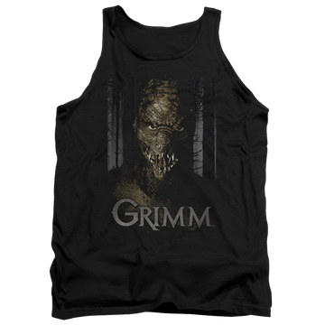 Black men's tank with Grimm Chompers graphic