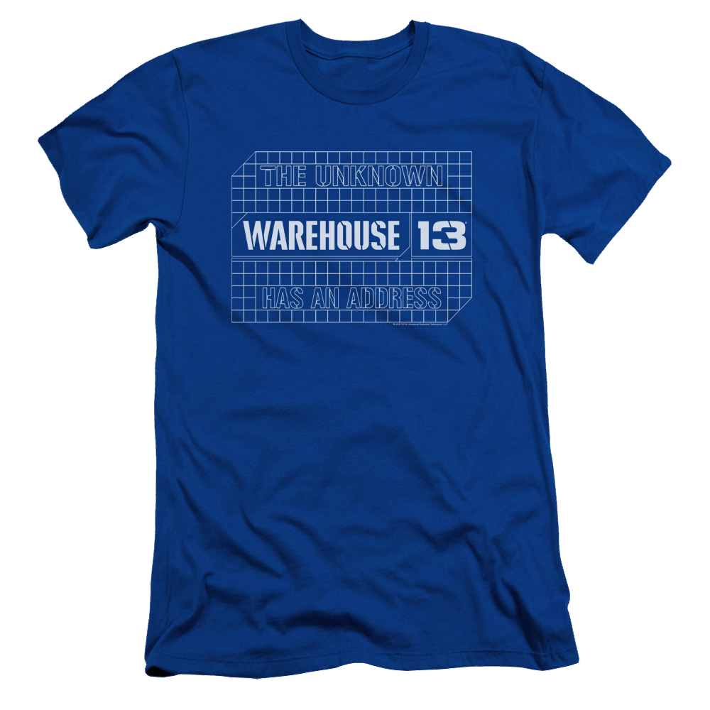 Warehouse 13 Blueprint Logo - Men's Slim Fit T-Shirt Men's Slim Fit T-Shirt Warehouse 13