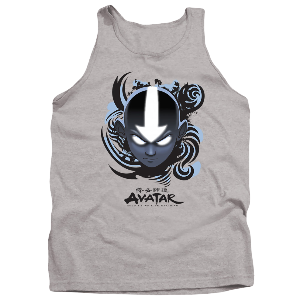 Avatar The Last Airbender Airbender Blue And Black Kanji - Men's Tank Top Men's Tank Avatar The Last Airbender