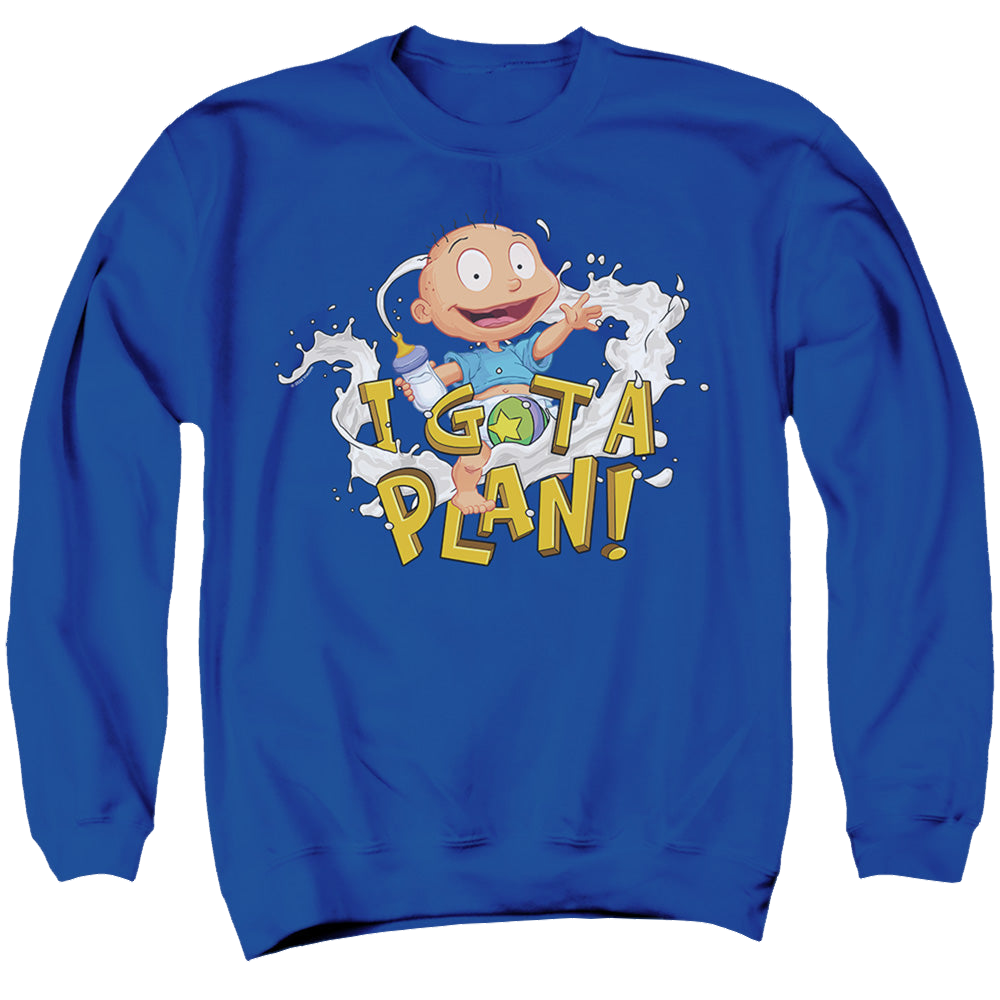 Rugrats Tommy Pickles Has A Plan - Men's Crewneck Sweatshirt Men's Crewneck Sweatshirt Rugrats