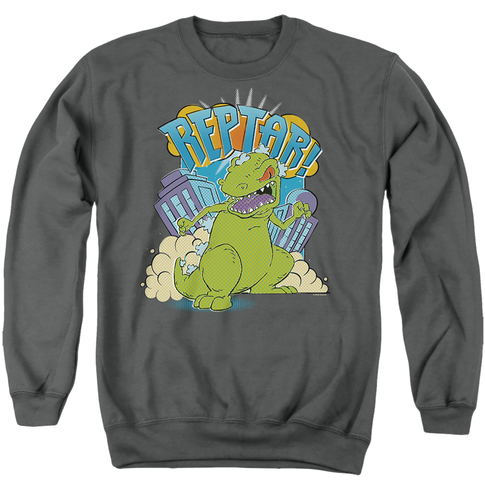 Rugrats Reptar Stomp - Men's Crewneck Sweatshirt Men's Crewneck Sweatshirt Rugrats