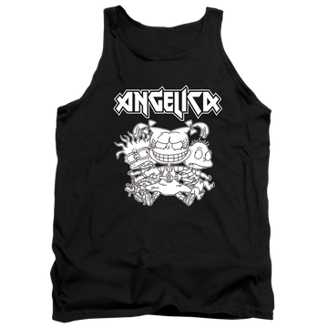 Black men's tank with Rugrats Angelica Pickles Rocks graphic