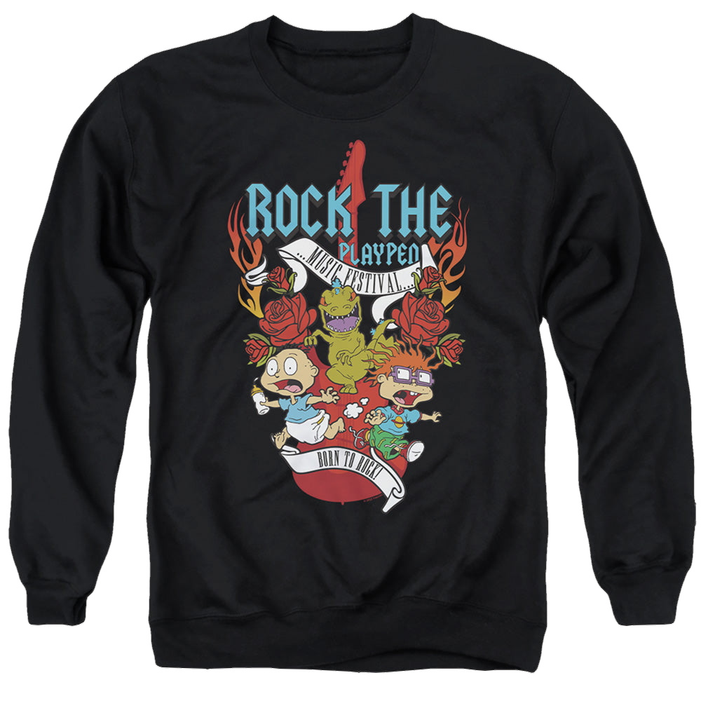 Rugrats Rock The Playpen Music Festival - Men's Crewneck Sweatshirt Men's Crewneck Sweatshirt Rugrats