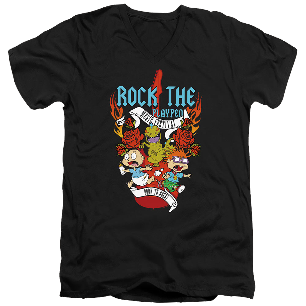 Rugrats Rock The Playpen Music Festival - Men's V-Neck T-Shirt Men's V-Neck T-Shirt Rugrats