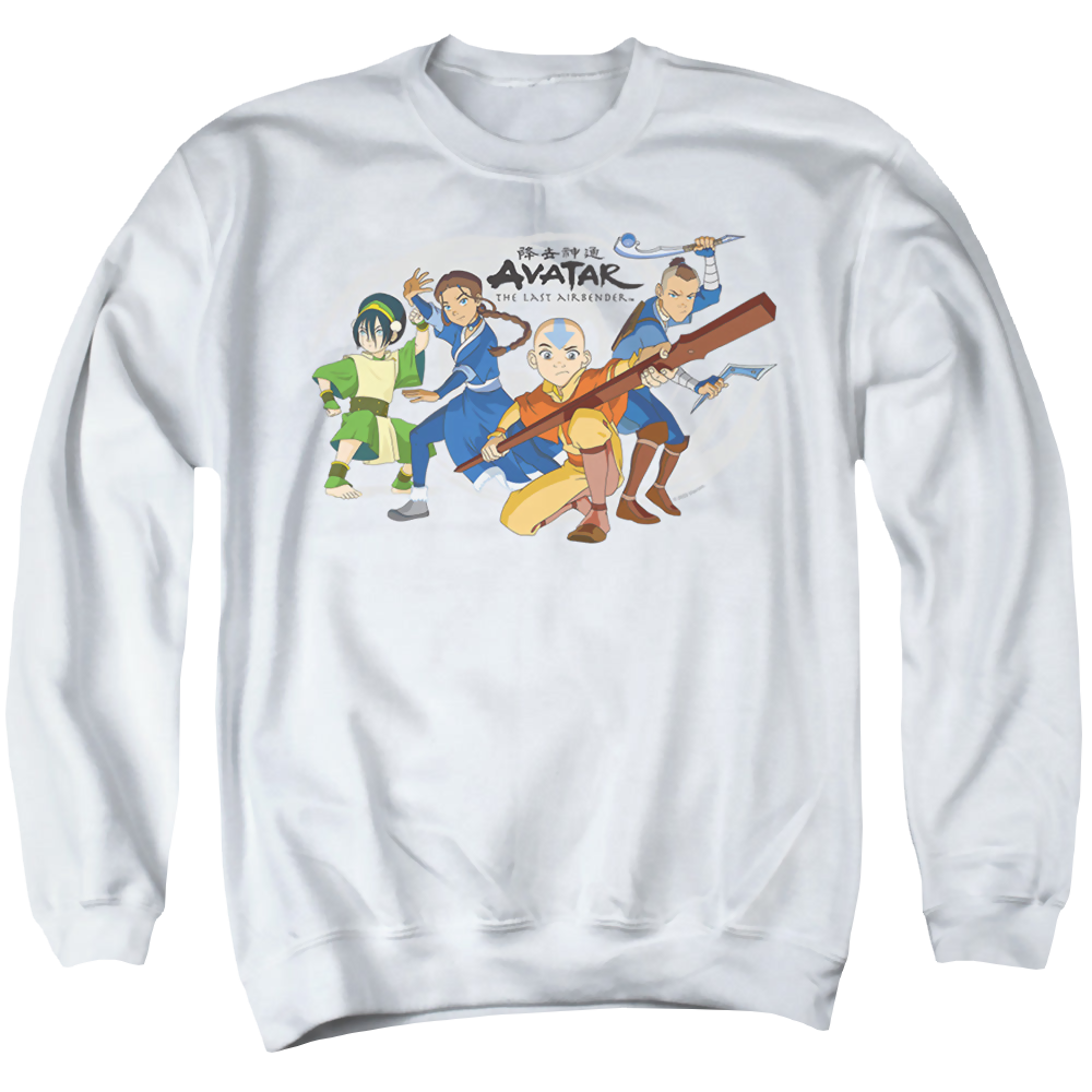 Avatar The Last Airbender Avatars Group - Men's Crewneck Sweatshirt Men's Crewneck Sweatshirt Avatar The Last Airbender