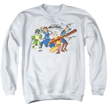 Avatar The Last Airbender Avatars Group - Men's Crewneck Sweatshirt Men's Crewneck Sweatshirt Avatar The Last Airbender