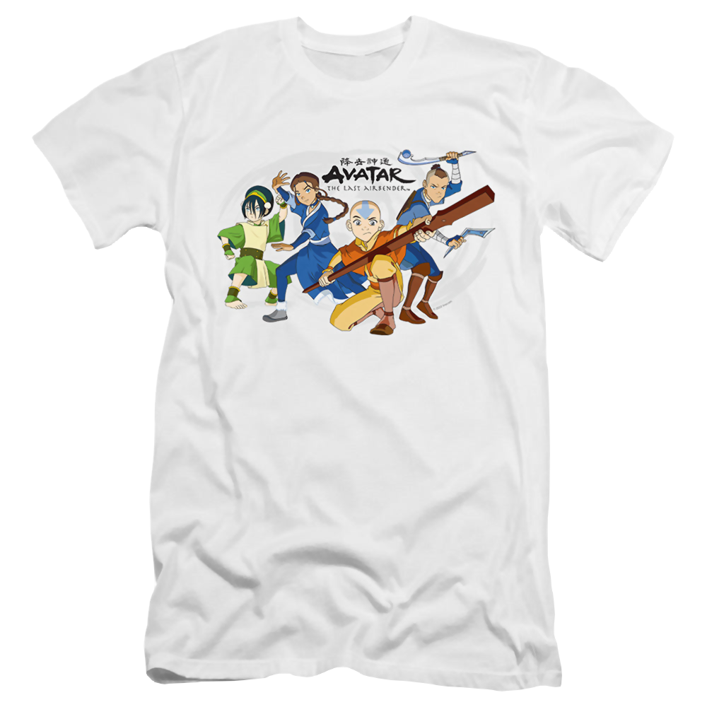 Avatar The Last Airbender Avatars Group - Men's Premium Slim Fit T-Shirt Men's Premium Slim Fit T-Shirt Avatar The Last Airbender