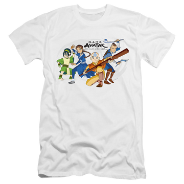 Avatar The Last Airbender Avatars Group - Men's Premium Slim Fit T-Shirt Men's Premium Slim Fit T-Shirt Avatar The Last Airbender