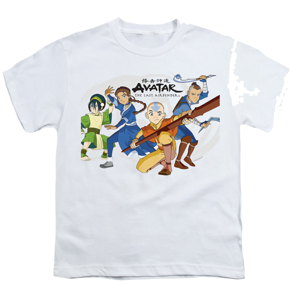 Avatar The Last Airbender Avatars Group - Youth T-Shirt Youth T-Shirt (Ages 8-12) Avatar The Last Airbender