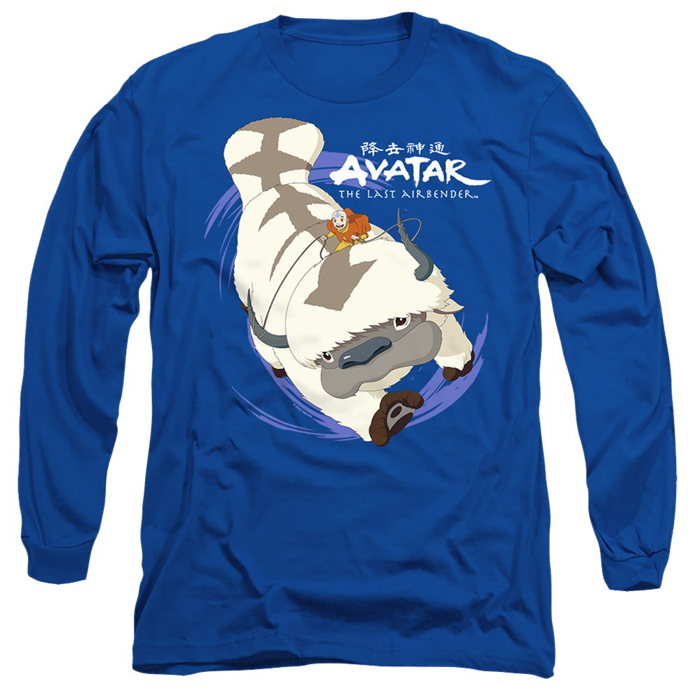 Avatar The Last Airbender Appa In Flight - Men's Long Sleeve T-Shirt Men's Long Sleeve T-Shirt Avatar The Last Airbender