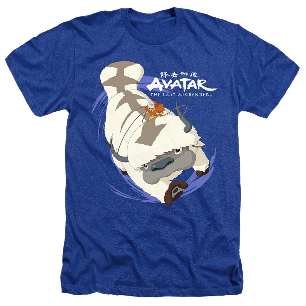Avatar The Last Airbender Appa In Flight - Men's Heather T-Shirt Men's Heather T-Shirt Avatar The Last Airbender