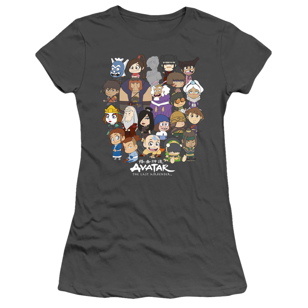 Avatar The Last Airbender Chibi Group - Juniors T-Shirt Juniors T-Shirt Avatar The Last Airbender