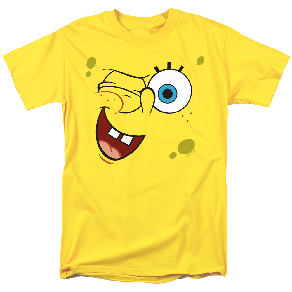 SpongeBob SquarePants Winking Face - Men's Regular Fit T-Shirt Men's Regular Fit T-Shirt SpongeBob SquarePants