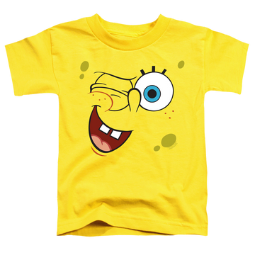 Yellow toddler t-shirt with SpongeBob SquarePants Winking Face graphic
