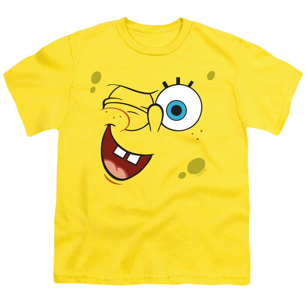 SpongeBob SquarePants Winking Face - Youth T-Shirt Youth T-Shirt (Ages 8-12) SpongeBob SquarePants