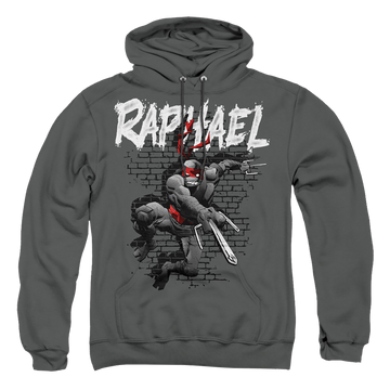 Charcoal pullover hoodie with Teenage Mutant Ninja Turtles Tmnt Raphael graphic