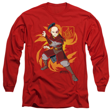 Avatar The Last Airbender Zuko Flame Burst - Men's Long Sleeve T-Shirt Men's Long Sleeve T-Shirt Avatar The Last Airbender