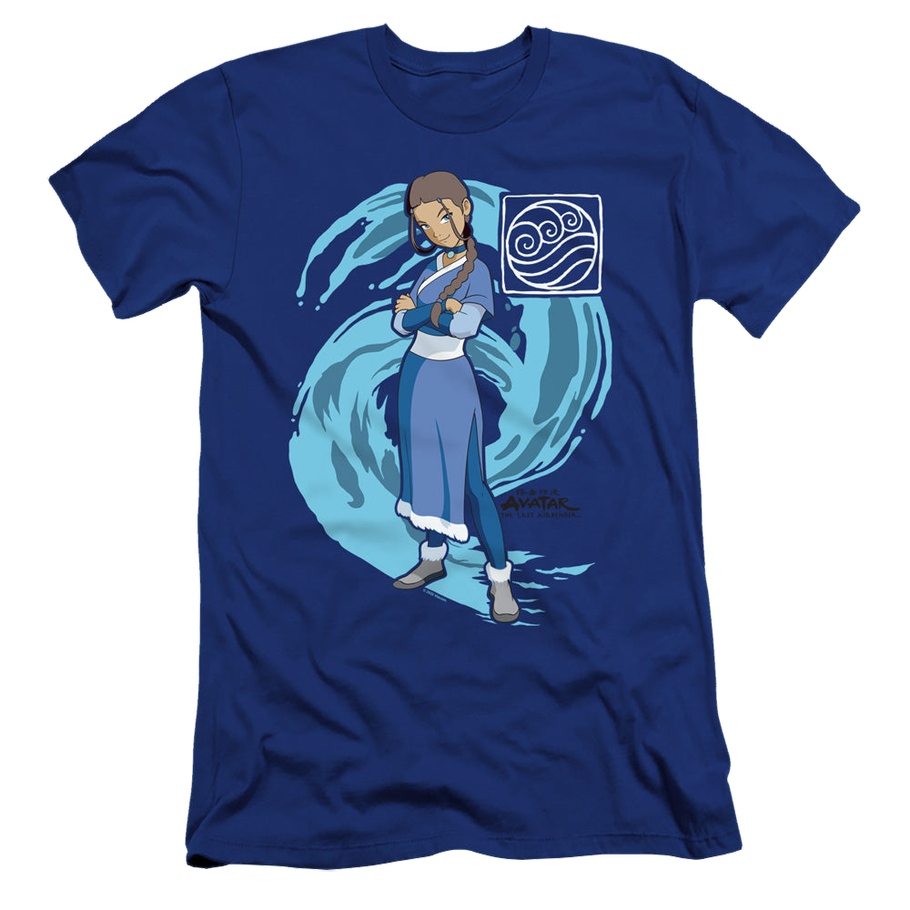 Avatar The Last Airbender Katara Water Wave - Men's Premium Slim Fit T-Shirt Men's Premium Slim Fit T-Shirt Avatar The Last Airbender