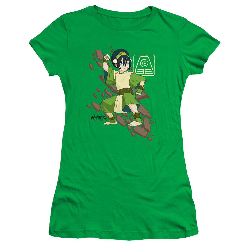 Avatar The Last Airbender Toph Rock Slide - Juniors T-Shirt Juniors T-Shirt Avatar The Last Airbender