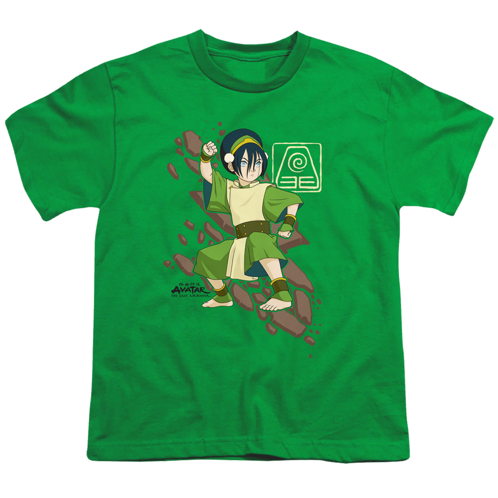 Avatar The Last Airbender Toph Rock Slide - Youth T-Shirt Youth T-Shirt (Ages 8-12) Avatar The Last Airbender