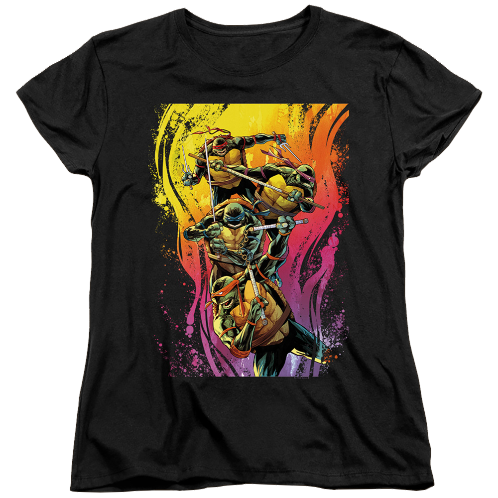Teenage Mutant Ninja Turtles Hot Rainbow Warriors - Women's T-Shirt Women's T-Shirt Teenage Mutant Ninja Turtles