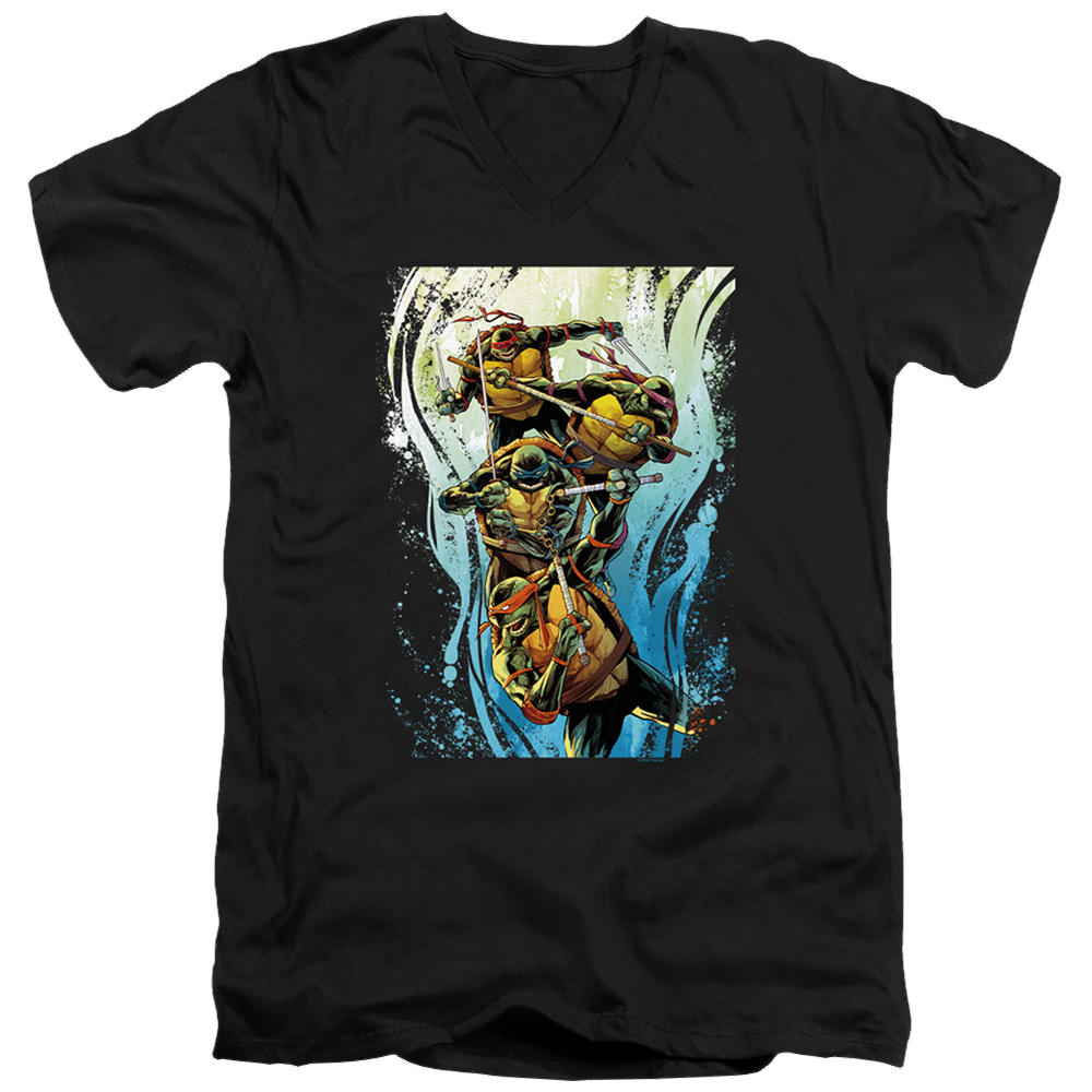 Teenage Mutant Ninja Turtles Cool Rainbow Warriors - Men's V-Neck T-Shirt Men's V-Neck T-Shirt Teenage Mutant Ninja Turtles