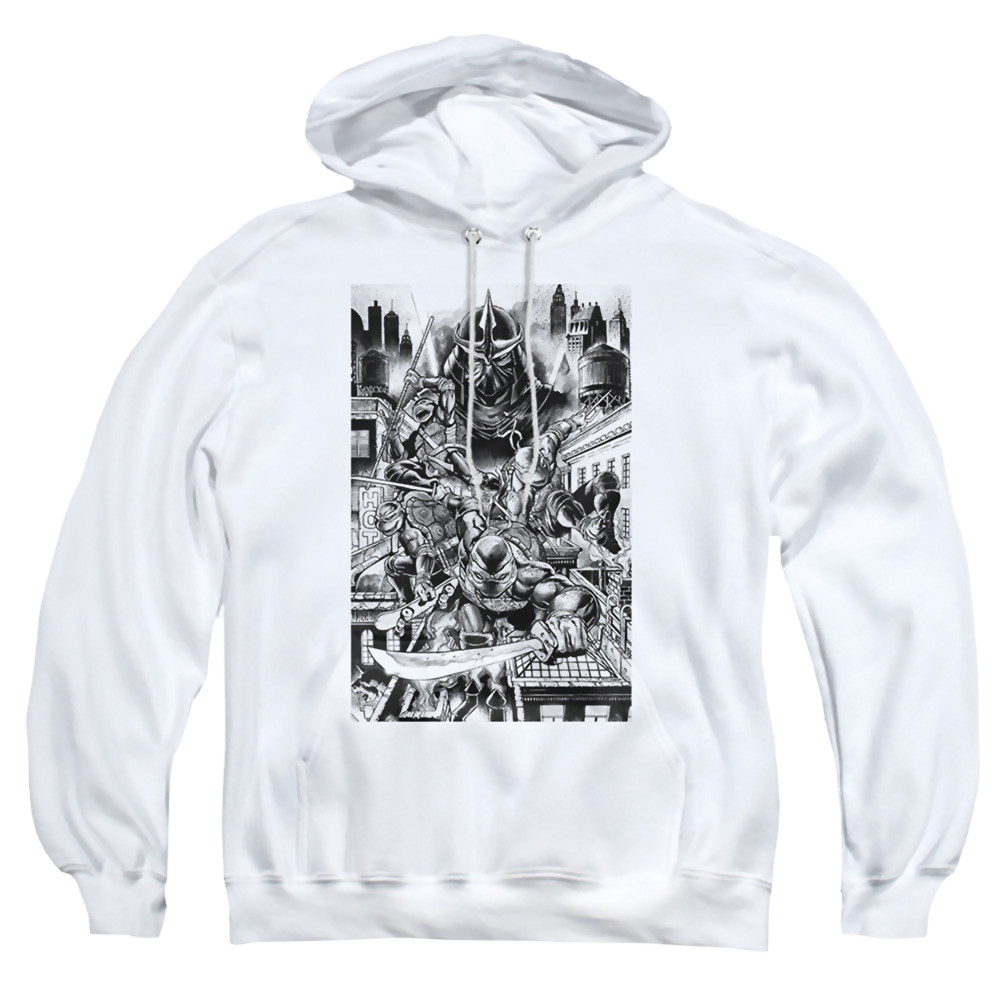 Teenage Mutant Ninja Turtles Take Down Shredder - Pullover Hoodie Pullover Hoodie Teenage Mutant Ninja Turtles