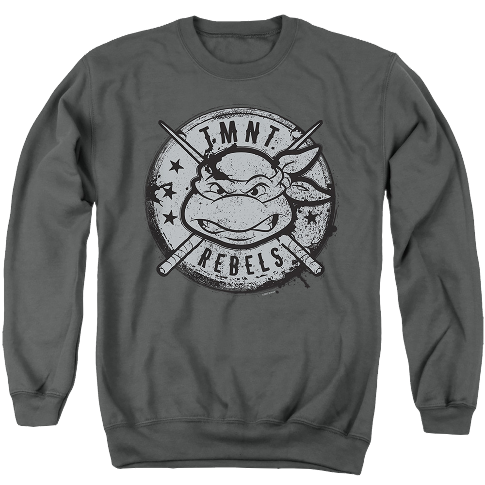 Teenage Mutant Ninja Turtles Rebels Distressed Logo - Men's Crewneck Sweatshirt Men's Crewneck Sweatshirt Teenage Mutant Ninja Turtles
