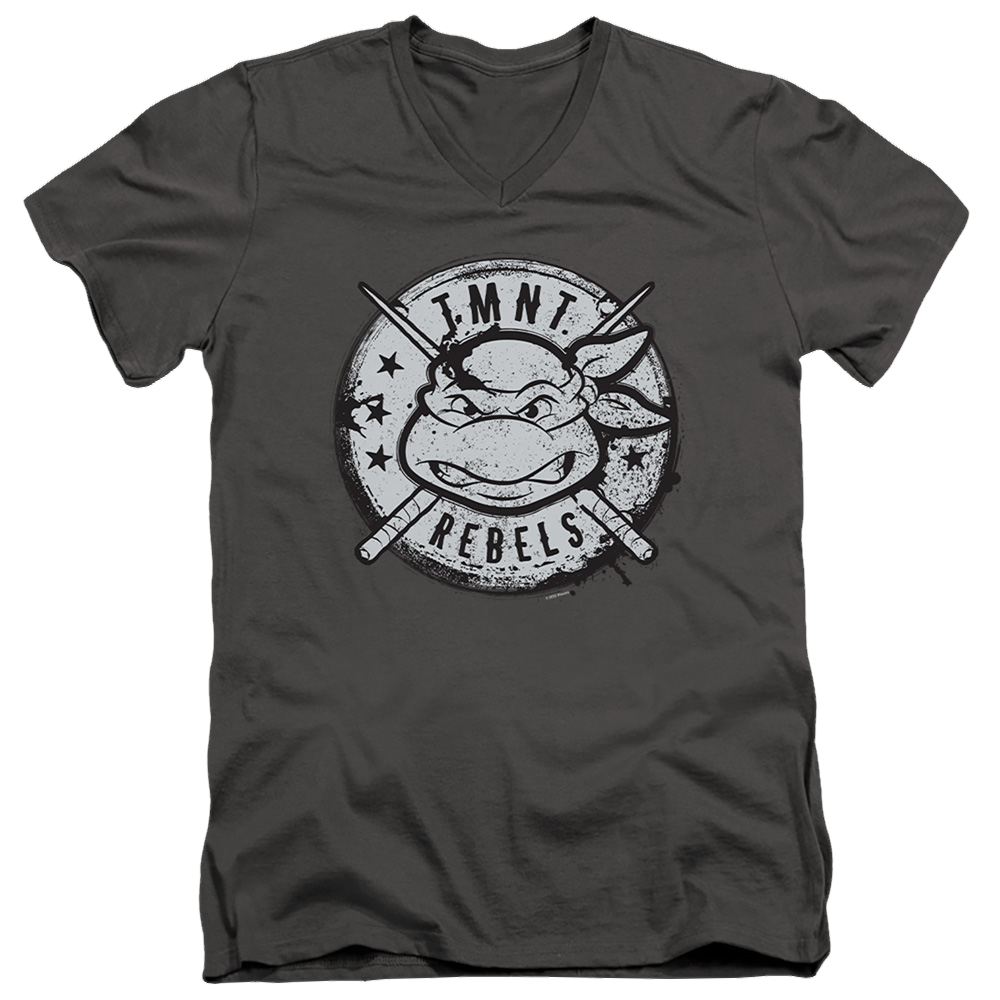 Teenage Mutant Ninja Turtles Rebels Distressed Logo - Men's V-Neck T-Shirt Men's V-Neck T-Shirt Teenage Mutant Ninja Turtles