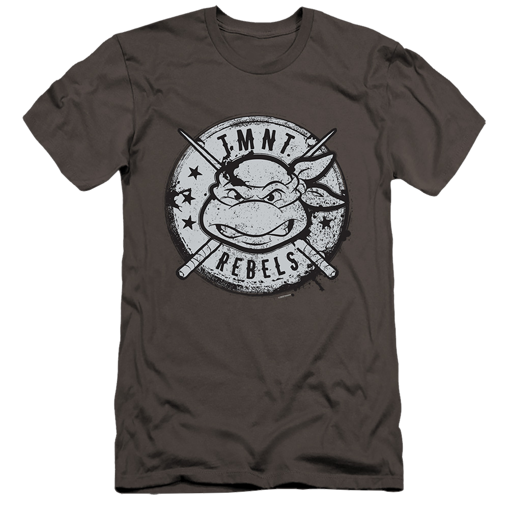 Teenage Mutant Ninja Turtles Rebels Distressed Logo - Men's Premium Slim Fit T-Shirt Men's Premium Slim Fit T-Shirt Teenage Mutant Ninja Turtles