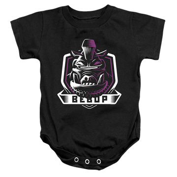 Black baby bodysuit with Teenage Mutant Ninja Turtles Bebop graphic